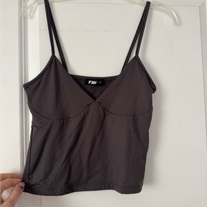 TW Black Spaghetti-Strap Tank Top